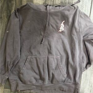 Urban Outfitters Gray Hoodie with Pink Logo